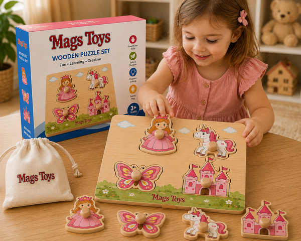 Mags Toys Wooden Puzzle Set